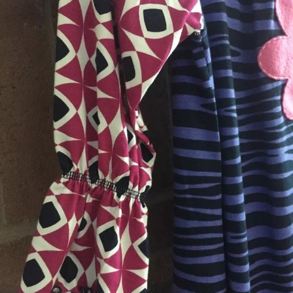 Mis Tee V Us Dress Stripe Pink Flower Button 10 - Picture 3 of 8